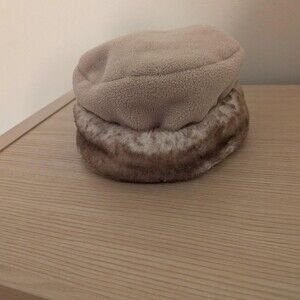 Women's Tan and Brown Hat